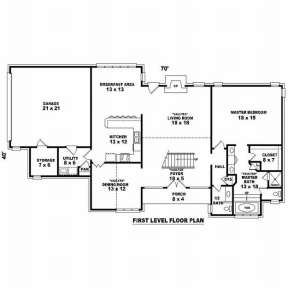 Floorplan 1 for House Plan #053-00774