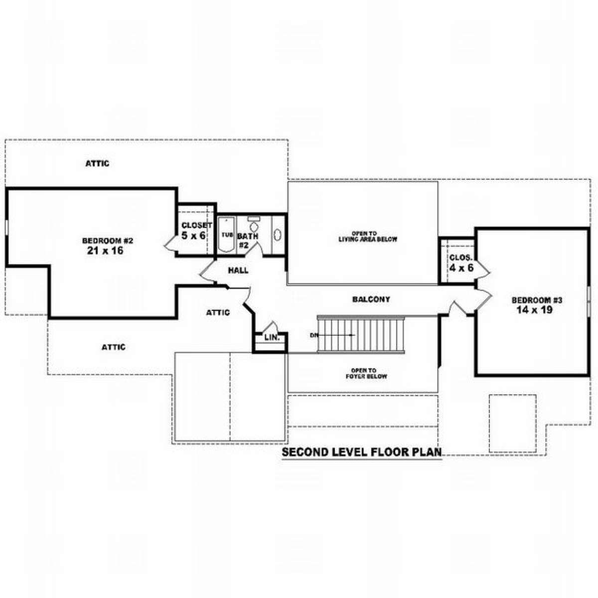 Floorplan 2 for House Plan #053-00774
