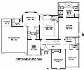 Floorplan 1 for House Plan #053-00775
