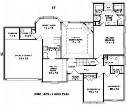 Floorplan 1 for House Plan #053-00778