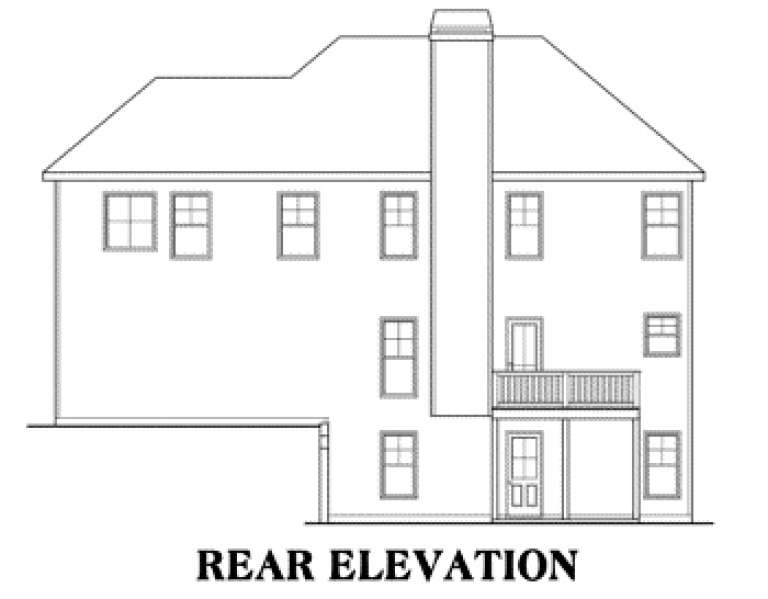 Traditional House Plan #009-00057 Elevation Photo