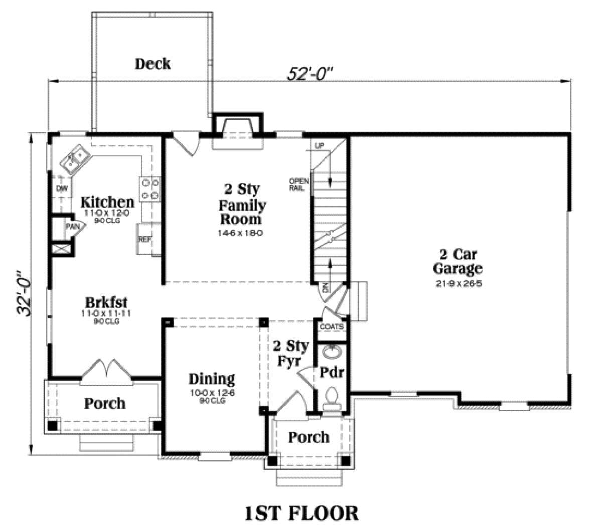 Main Floor for House Plan #009-00057