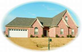 French Country House Plan #053-00779 Elevation Photo