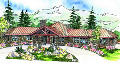 Northwest House Plan #035-00090 Elevation Photo