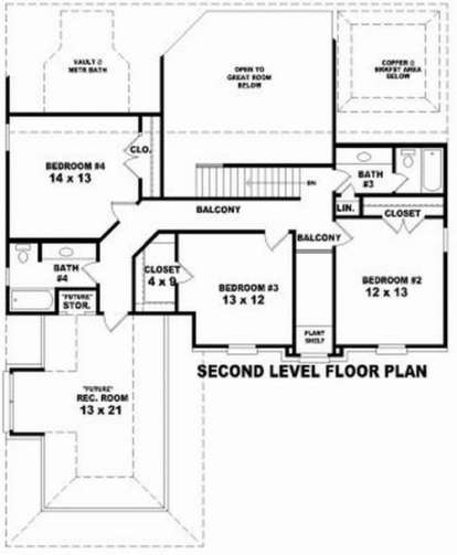 Floorplan 2 for House Plan #053-00789