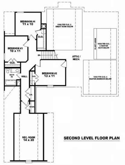 Floorplan 2 for House Plan #053-00793