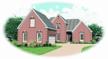 French Country House Plan #053-00794 Elevation Photo