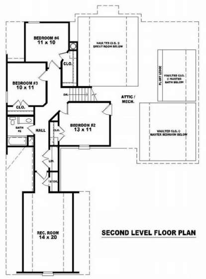 Floorplan 2 for House Plan #053-00794