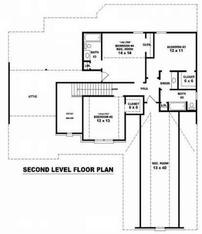 Floorplan 2 for House Plan #053-00795