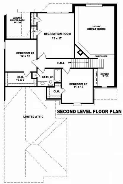 Floorplan 2 for House Plan #053-00797