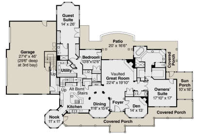Main Floor  for House Plan #035-00091