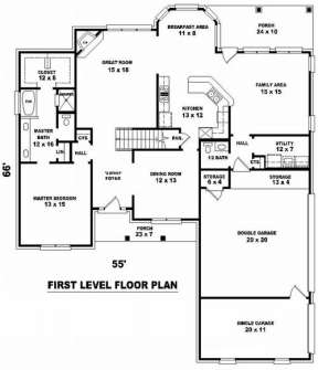Floorplan 1 for House Plan #053-00799