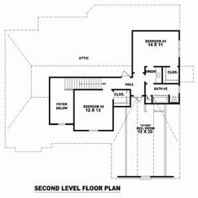 Floorplan 2 for House Plan #053-00800