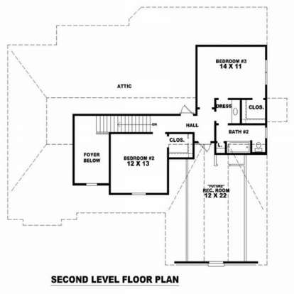 Floorplan 2 for House Plan #053-00800