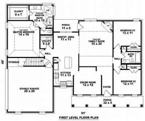 Floorplan 1 for House Plan #053-00801
