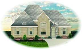 French Country House Plan #053-00802 Elevation Photo