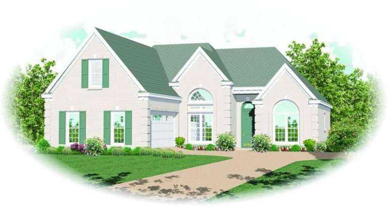 Traditional House Plan #053-00803 Elevation Photo