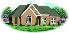 French Country House Plan #053-00807 Elevation Photo