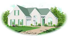 Traditional House Plan #053-00808 Elevation Photo