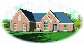 French Country House Plan #053-00812 Elevation Photo