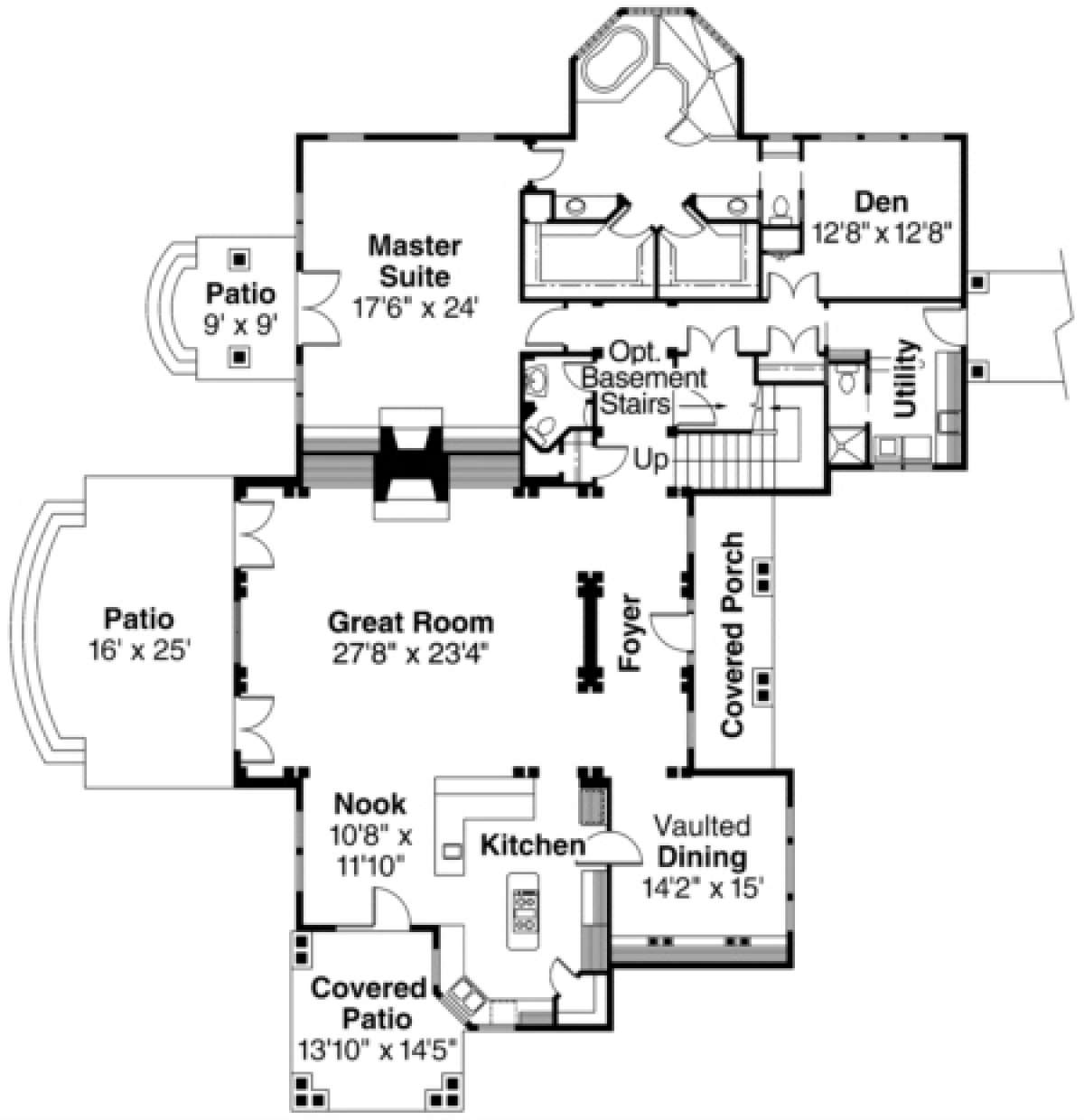 First Floor for House Plan #035-00093