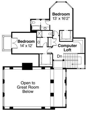 Second Floor for House Plan #035-00093