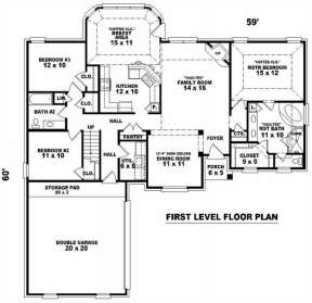 Floorplan 1 for House Plan #053-00821