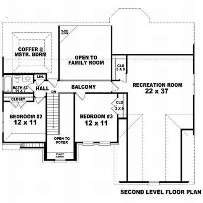 Floorplan 2 for House Plan #053-00825