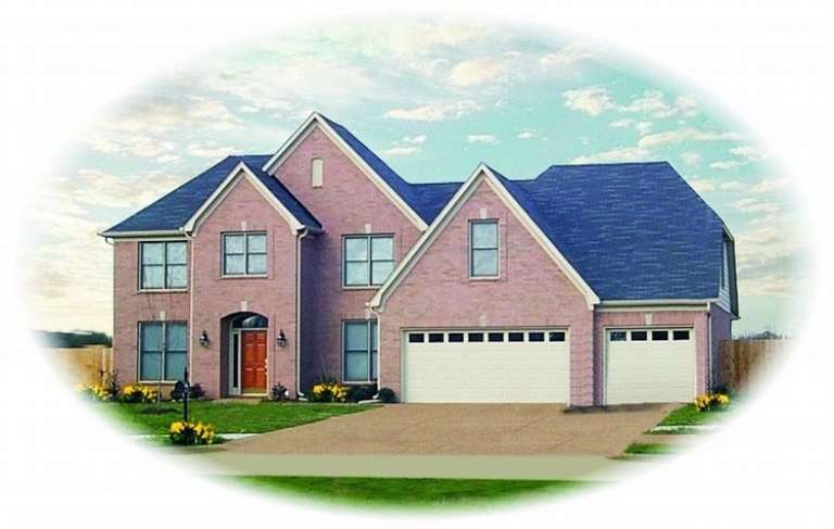French Country House Plan #053-00827 Elevation Photo