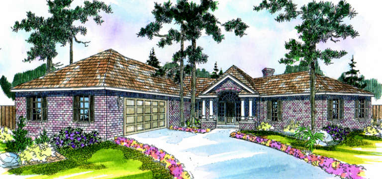 Ranch House Plan #035-00094 Elevation Photo