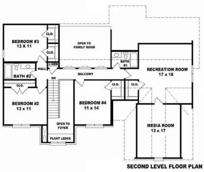 Floorplan 2 for House Plan #053-00829