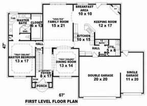 Floorplan 1 for House Plan #053-00833