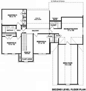 Floorplan 2 for House Plan #053-00834