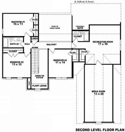 Floorplan 2 for House Plan #053-00834