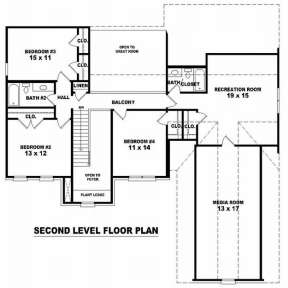Floorplan 2 for House Plan #053-00835