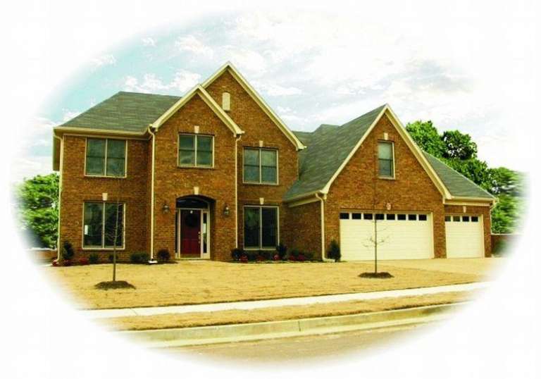 French Country House Plan #053-00838 Elevation Photo