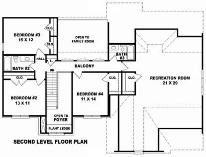 Floorplan 2 for House Plan #053-00838