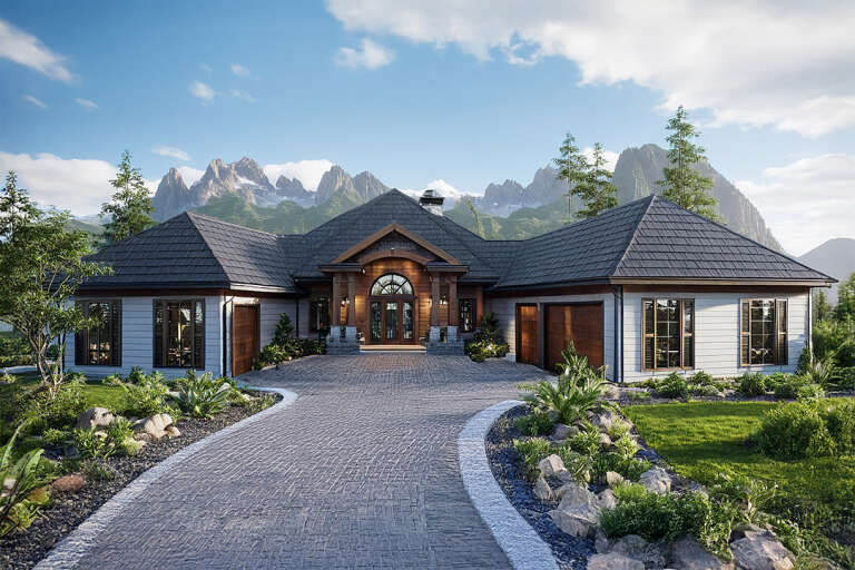 House Plan House Plan #746 Angled Front Elevation