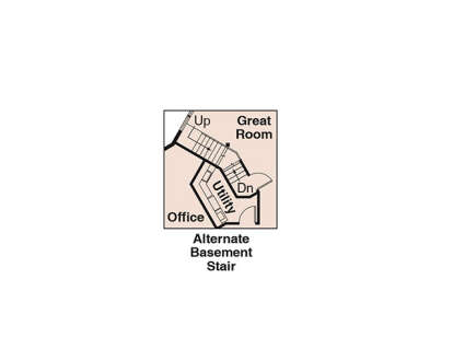Basement Stairs Location for House Plan #035-00095