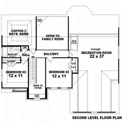 Floorplan 2 for House Plan #053-00840