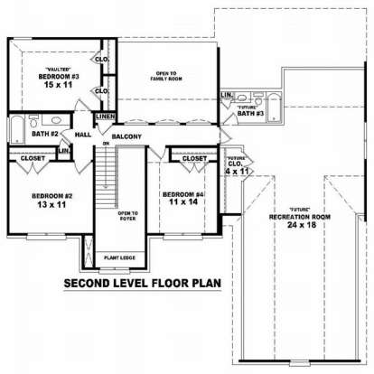 Floorplan 2 for House Plan #053-00842