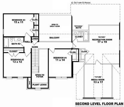 Floorplan 2 for House Plan #053-00846