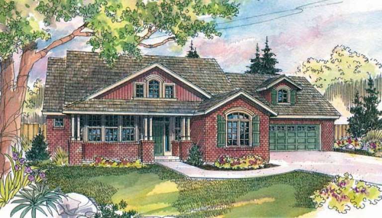 Craftsman House Plan #035-00096 Elevation Photo