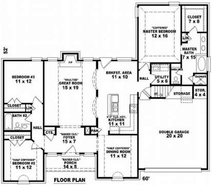 Floorplan1 for House Plan #053-00852