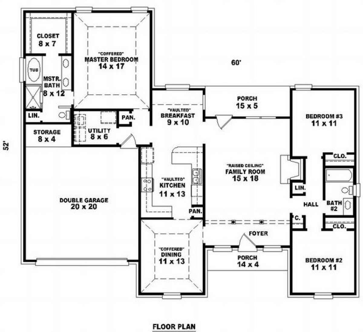 Floorplan 1 for House Plan #053-00857