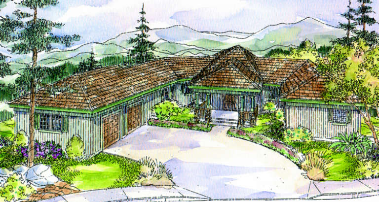 Craftsman House Plan #035-00097 Elevation Photo