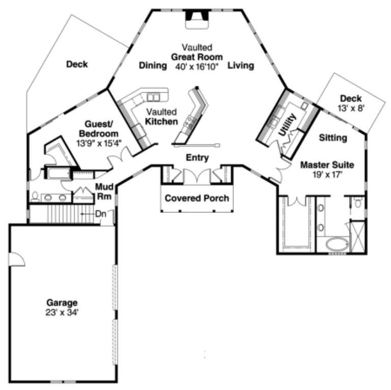 House Plan House Plan #748 Drawing 1