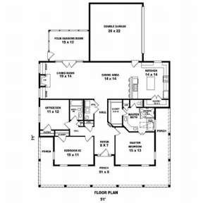 Floorplan 1 for House Plan #053-00862