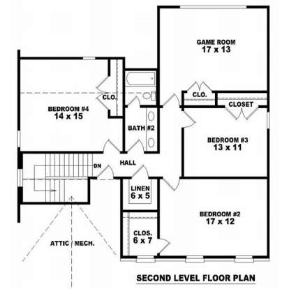 Floorplan 2 for House Plan #053-00865