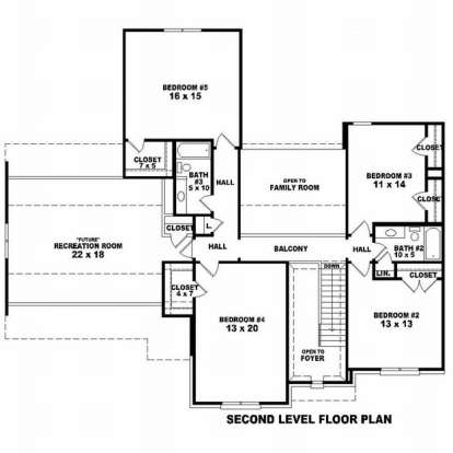 Floorplan 2 for House Plan #053-00868